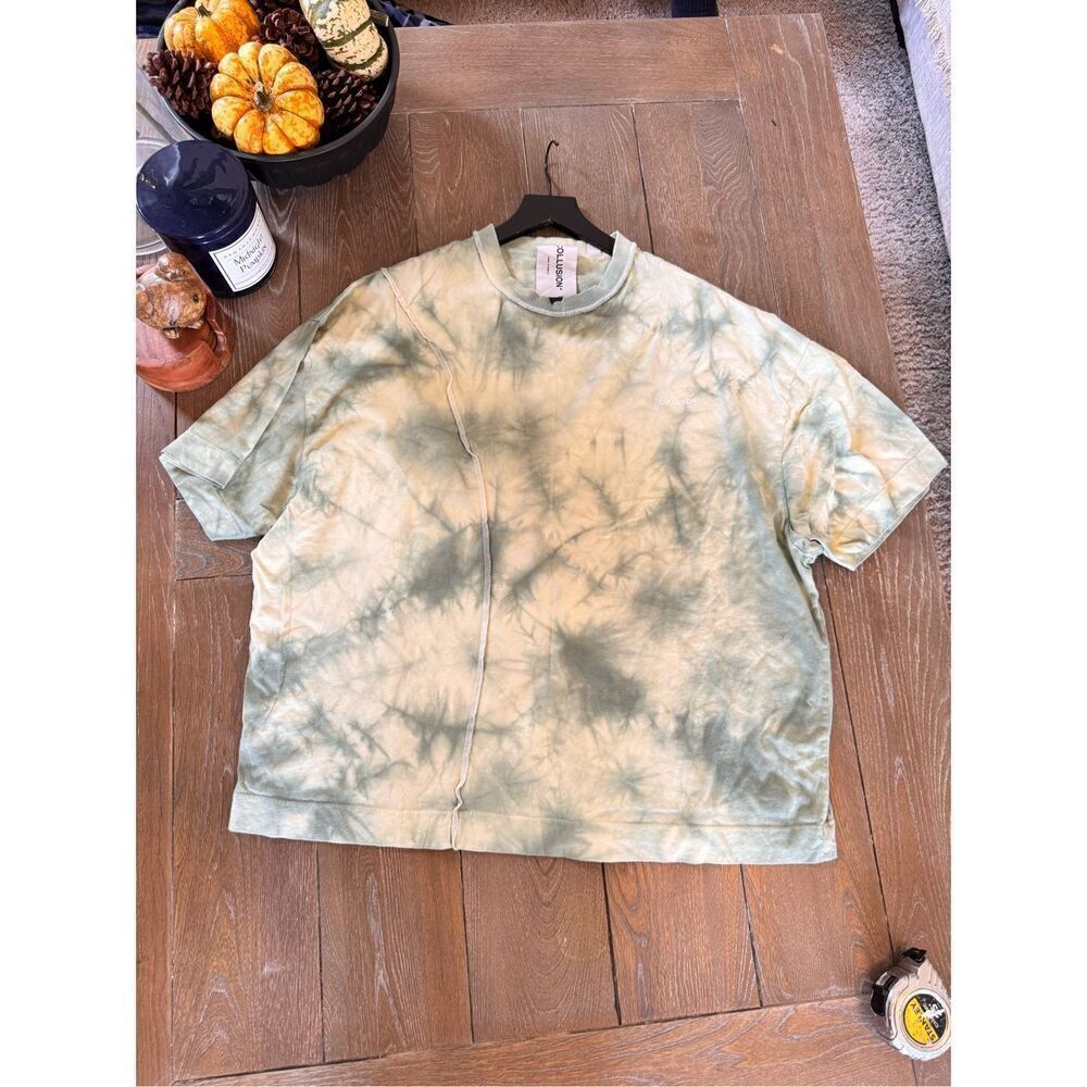 Collusion Men’s Tie Dye‎ Short Sleeve T Shirt Size Large